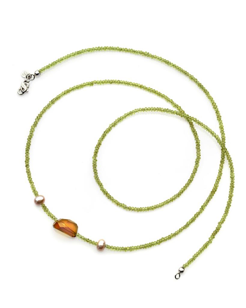 Gabriella Rivalta sterling silver 925 necklace whit peridoto - GABRIELLA RIVALTA