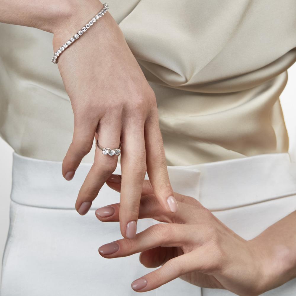 Tennis oro bianco con diamanti 7,20 Carati Lab-Grown - AMA