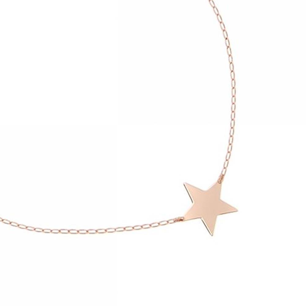 Collana girocollo con stella media rosa - MAMAN ET SOPHIE