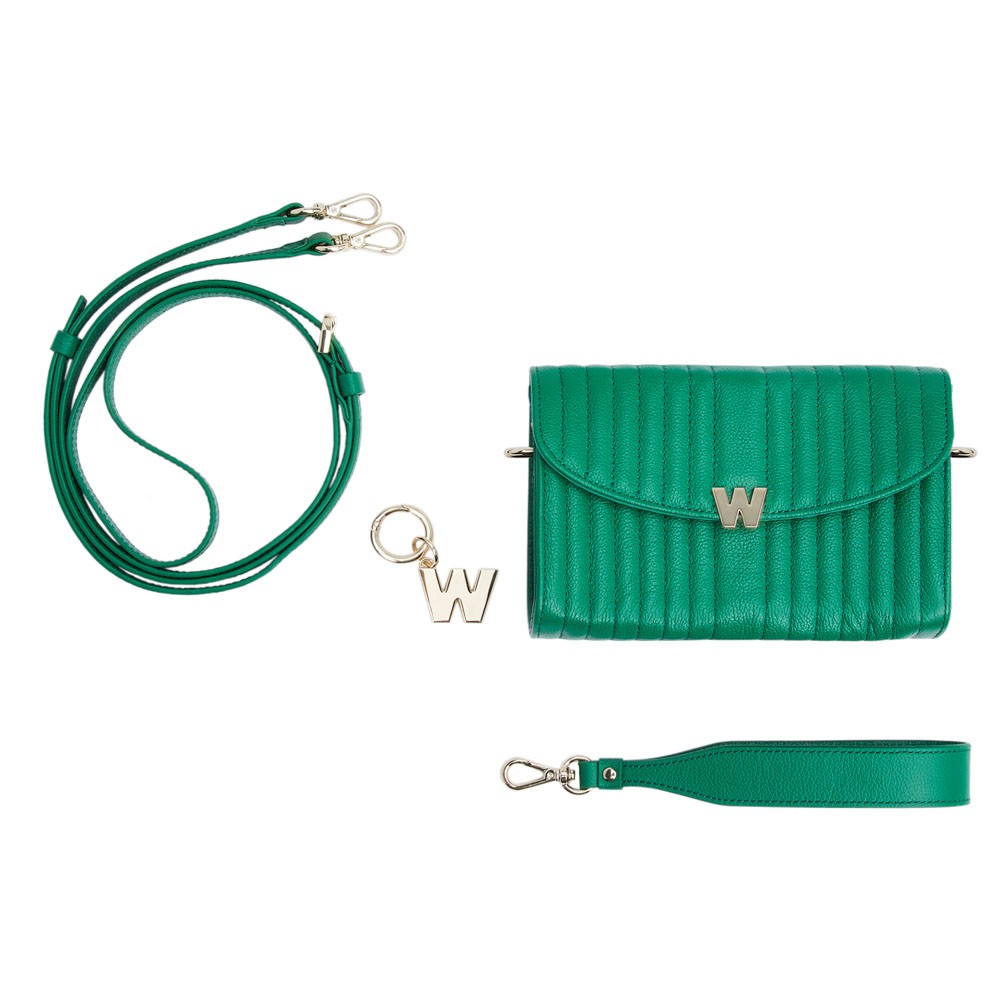  Wolf Crossbody Bag with Wristlet & Lanyard - Forest - WOLF