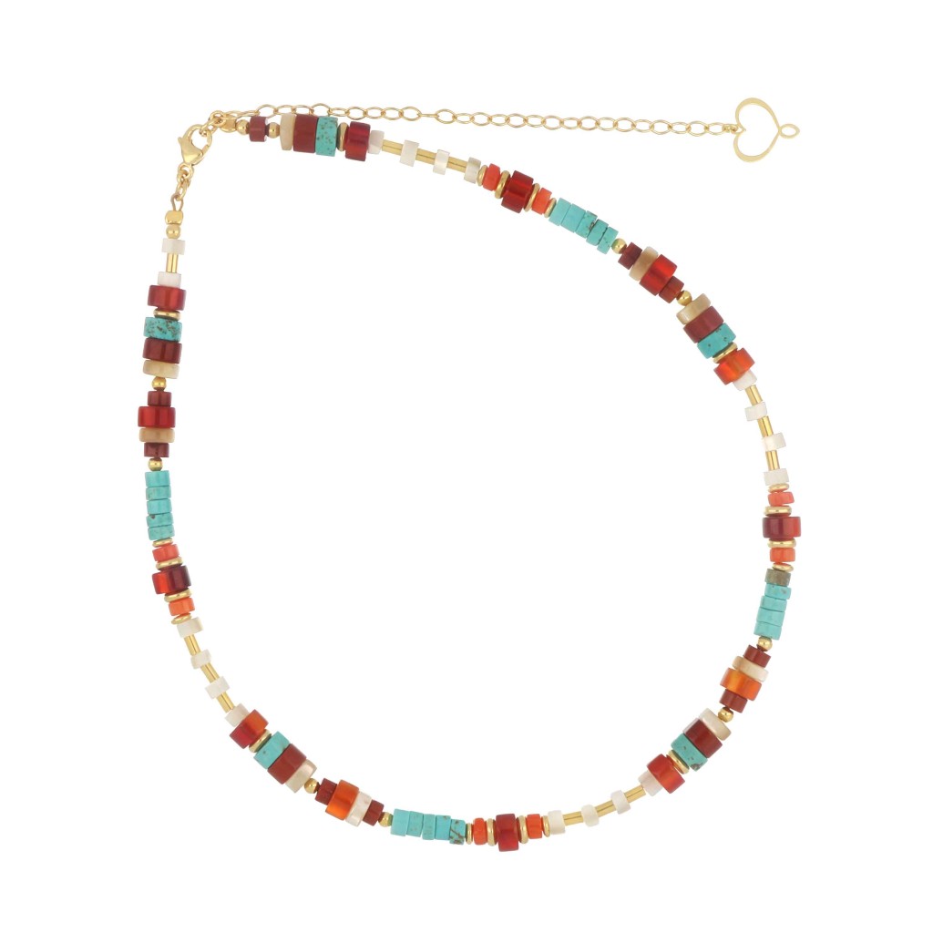 Maman et Sophie GCUSA6ATDC Madreterra Choker in 925 Silver with Gold Plated Finish - MAMAN ET SOPHIE