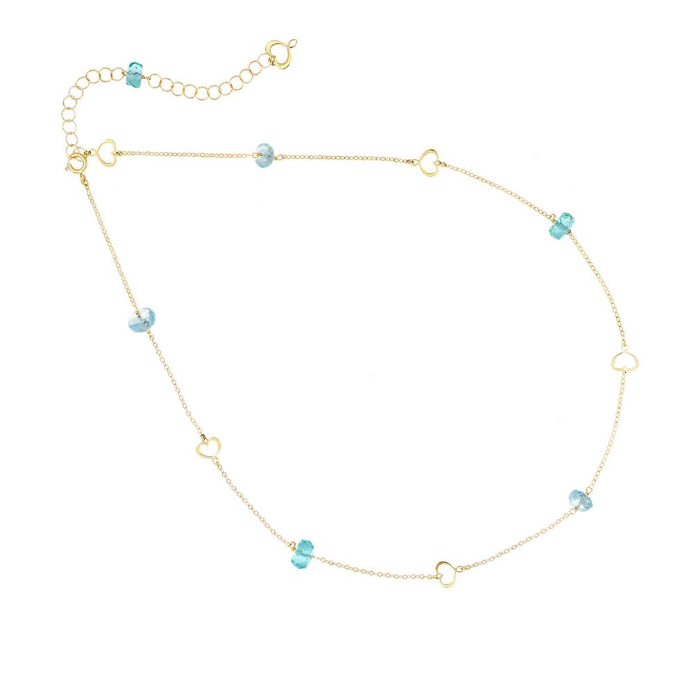 18Kt Blue Clouds And Chains  Necklace - MAMAN ET SOPHIE