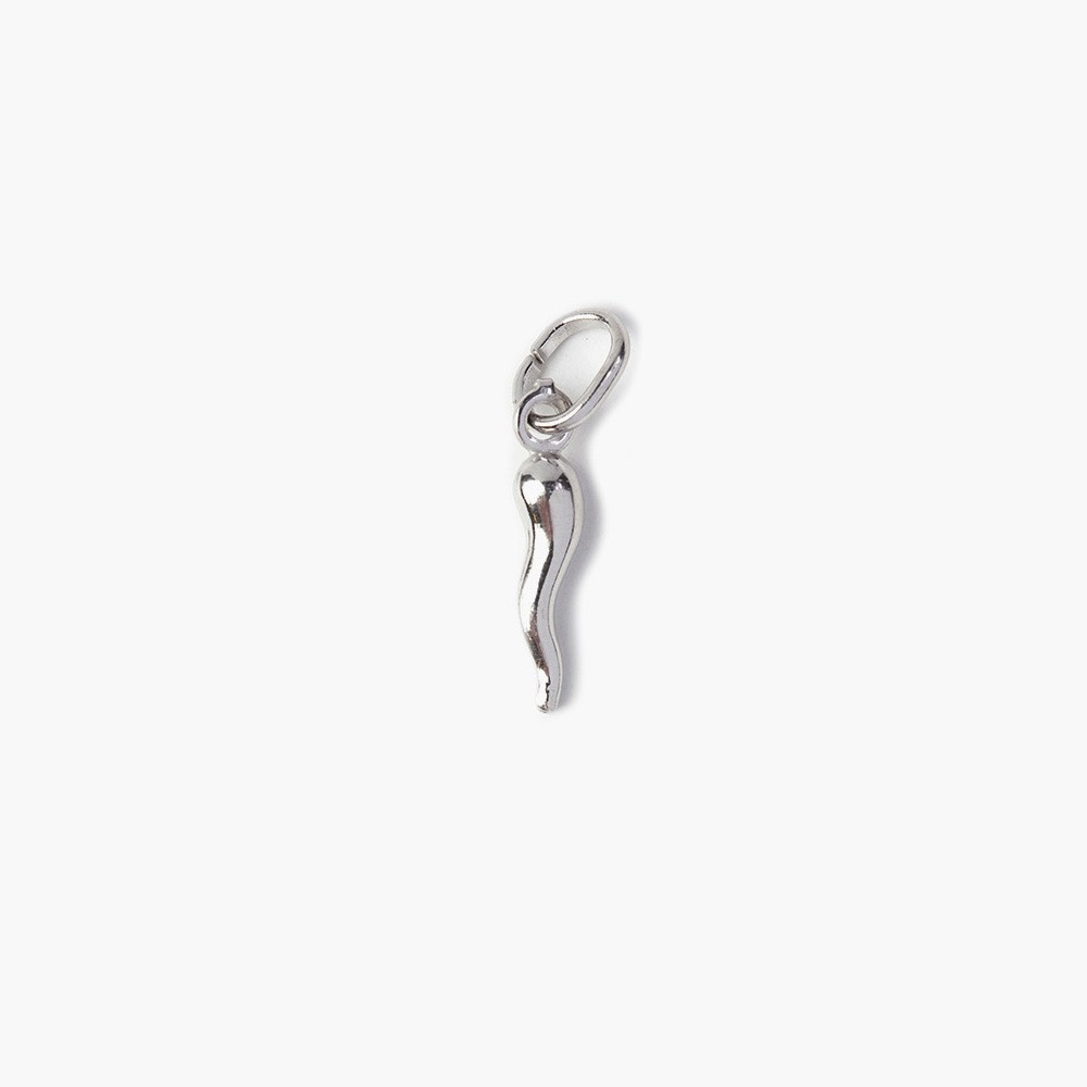 Nove25 Lucky Horn Pendant in Rhodium-Plated Silver - NOVE25