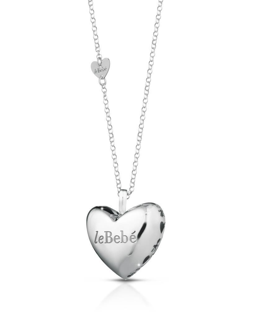  925 sterling silver leBebe SNM013 SuonAmore Hearts charm with silver chain - LE BEBE
