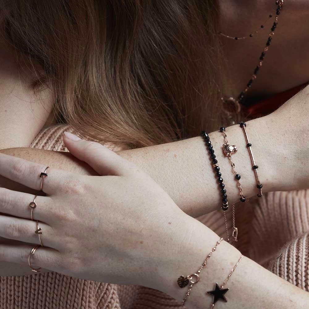 Bracciale Pietre Nere Spinello Maman et Sophie BPISF3SP - MAMAN ET SOPHIE