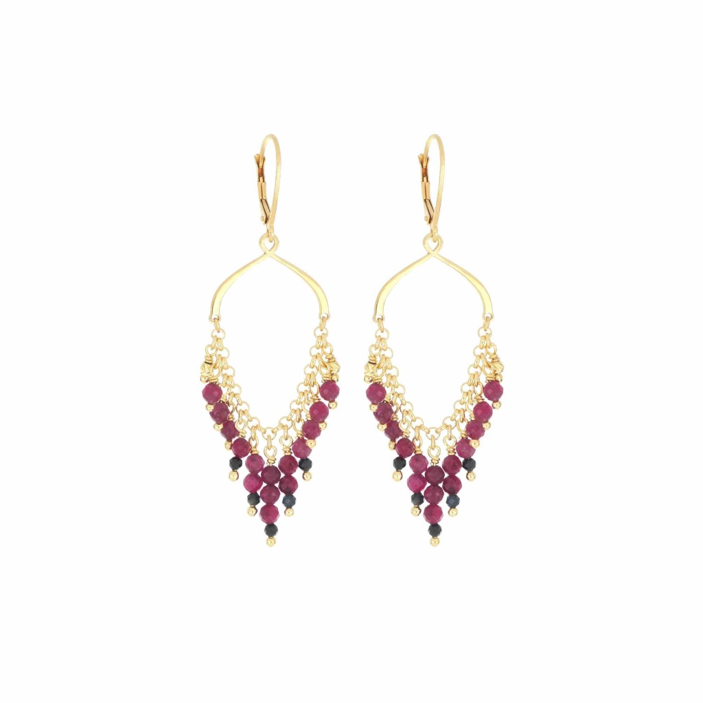 Orecchini Monachella Rubino &amp; Zaffiro Maman et Sophie - MAMAN ET SOPHIE