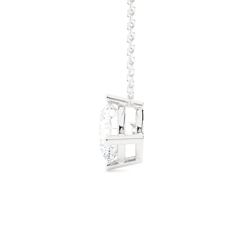  White gold choker with 1 carat Lab-Grown diamond - AMA