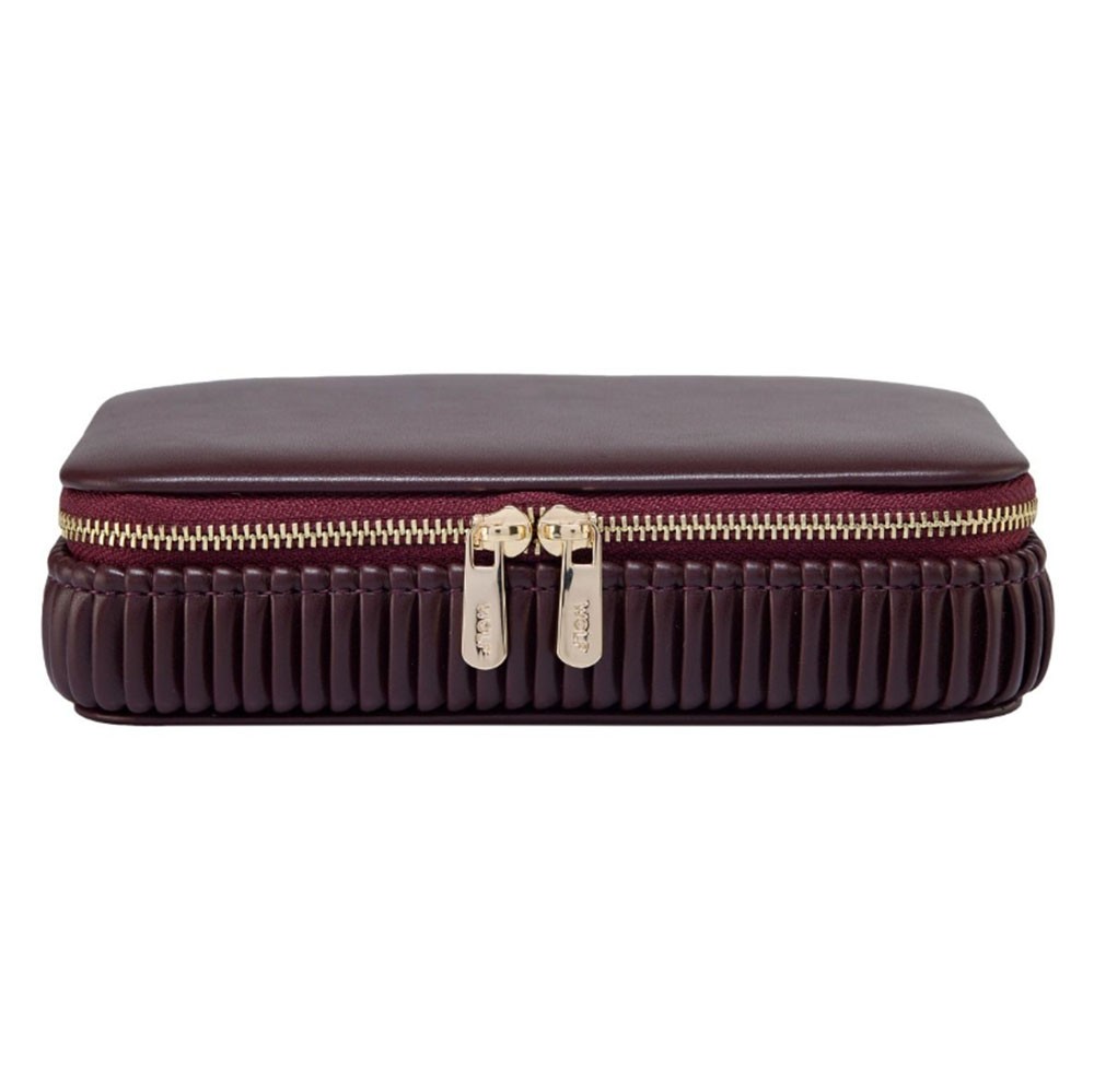  Astuccio per gioielli Wolf Bella Zip Case Bordeaux - WOLF
