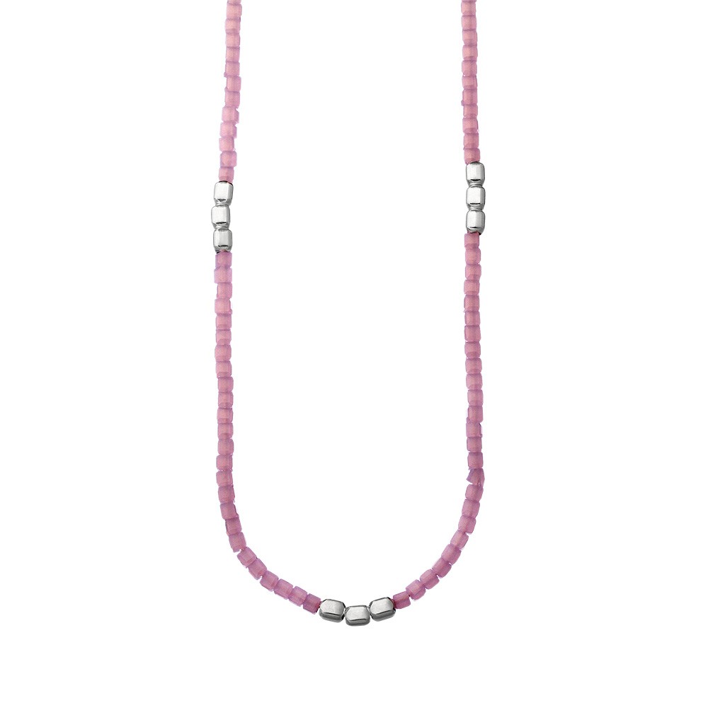 Collana in argento con cristalli rosa Dodo Mariani