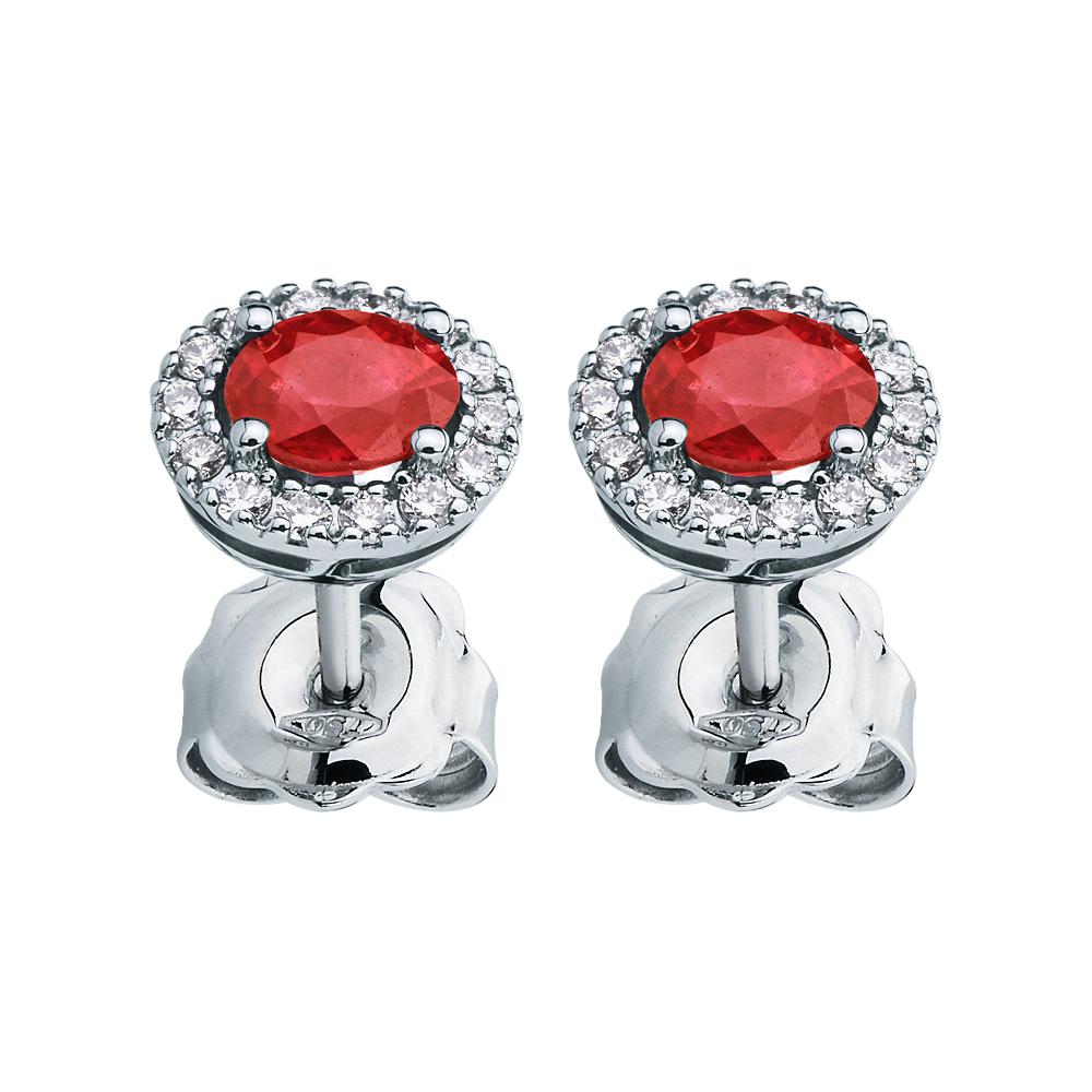  Orecchini rubini ovali 0,95ct diamanti 0,17ct Mirco Visconti - MIRCO VISCONTI