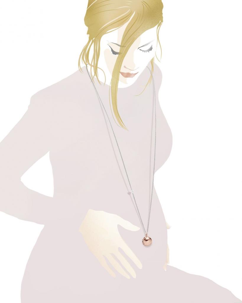  Ciondolo leBebe SNM012 SuonAmore Lune argento placcato oro rosa - LE BEBE