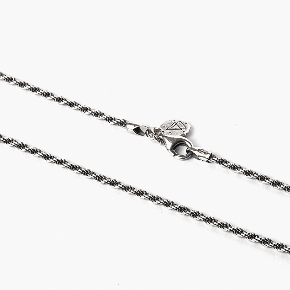 Rope necklace 040 polished burnished silver Nove25 - NOVE25