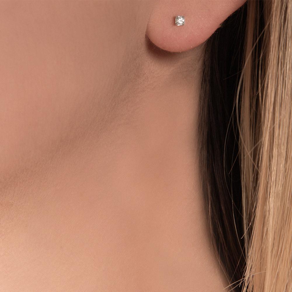  Solitaire diamond stud earrings square 0,04ct Mirco Visconti - MIRCO VISCONTI