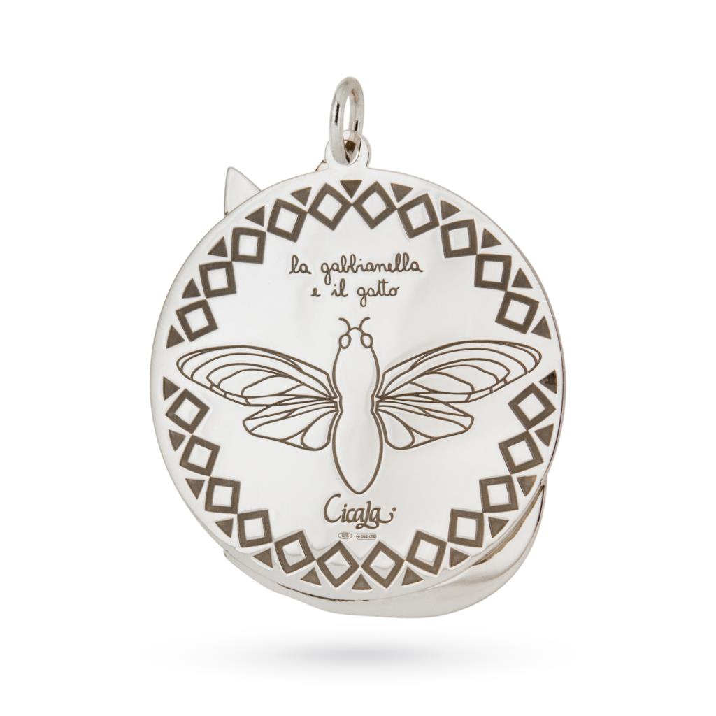  Ciondolo Gabbianella e Gatto Sepulveda Argento - CICALA