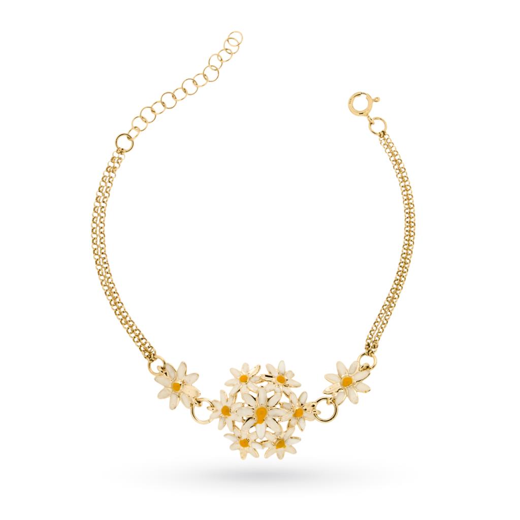 925 sterling silver ring with black mother of pearl flower and bee - GOLDEN CORALS