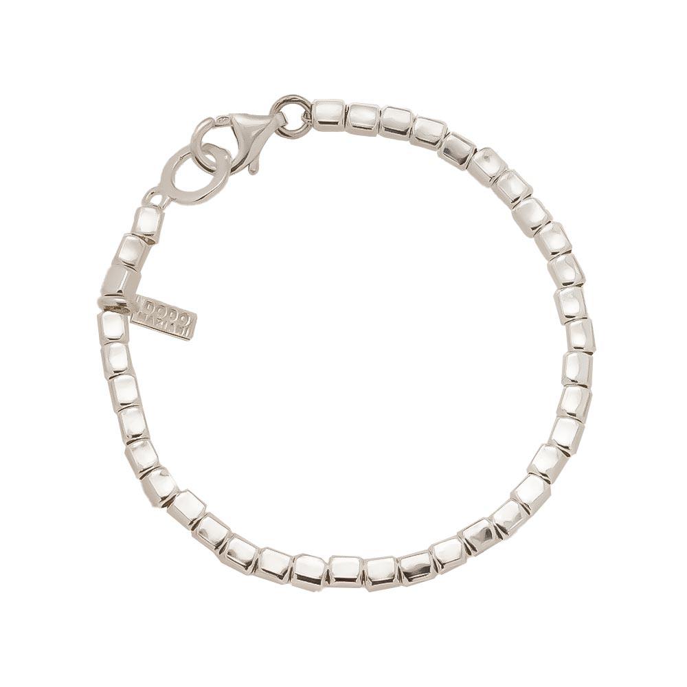 Bracciale in argento 925 con elementi lucidi