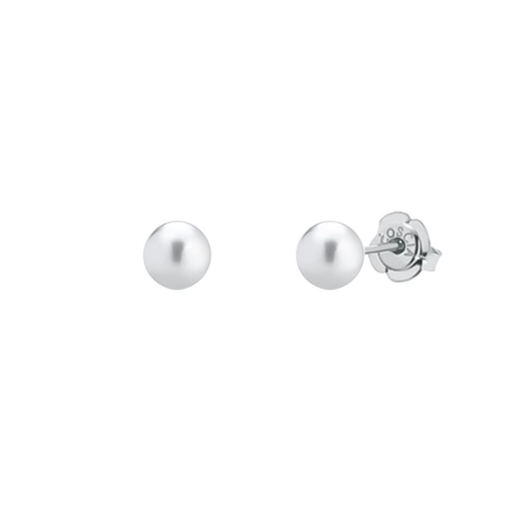 Earrings with white akoya pearl &Oslash; 5,5-6 mm - COSCIA