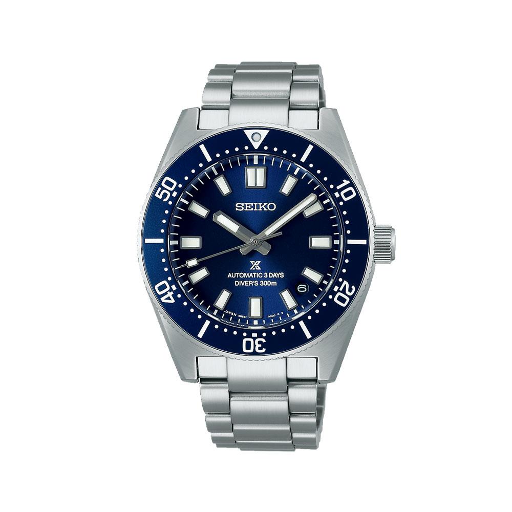 Orologio seiko con quadrante blu e cassa e bracciale acciaio