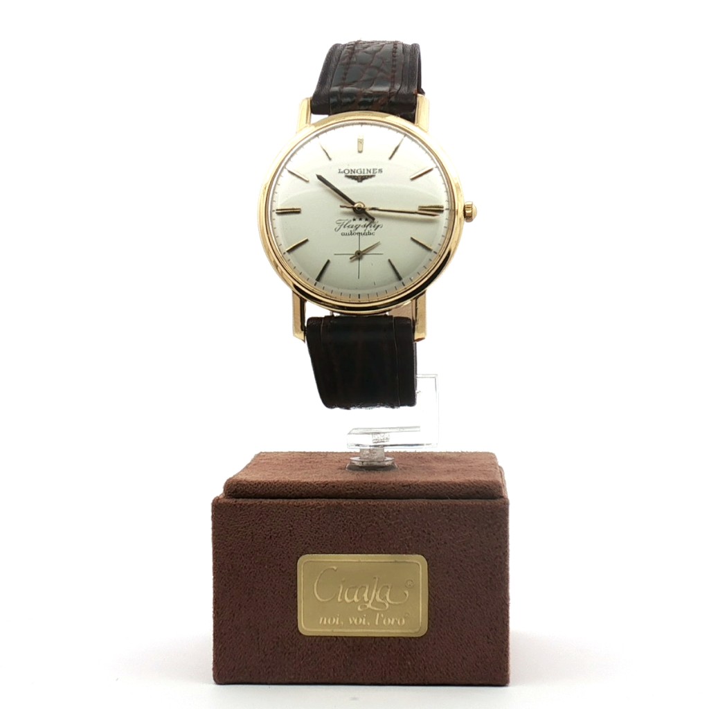  Longines Flagship 350 Oro giallo 18kt Automatico Silver 35 mm - LONGINES