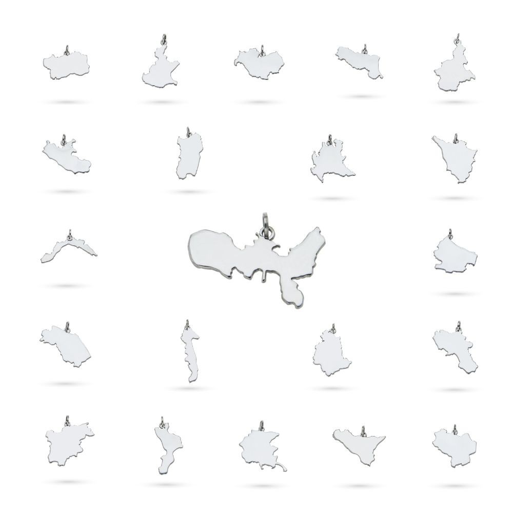 Ciondoli regioni Italiane in argento 925