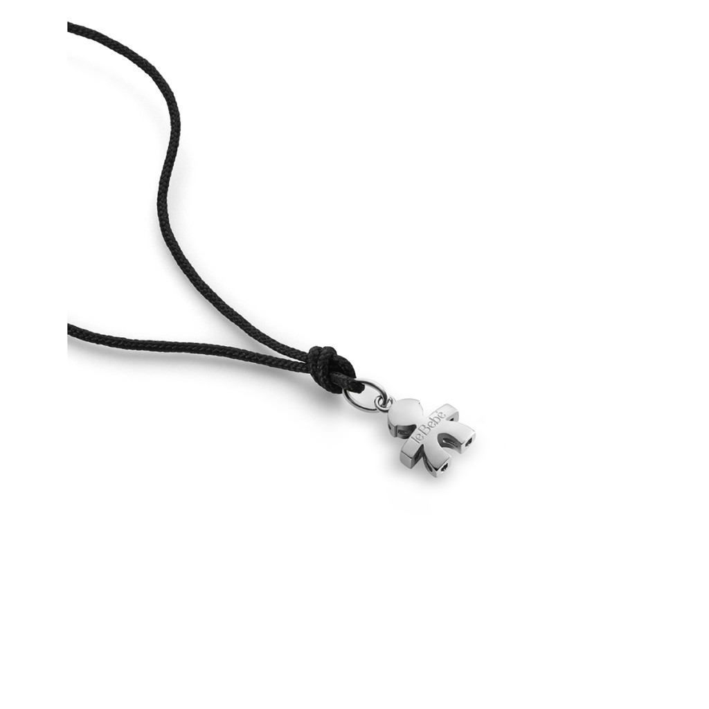 leBebe LBB940 pendant baby silhouette white gold eco cord - LE BEBE
