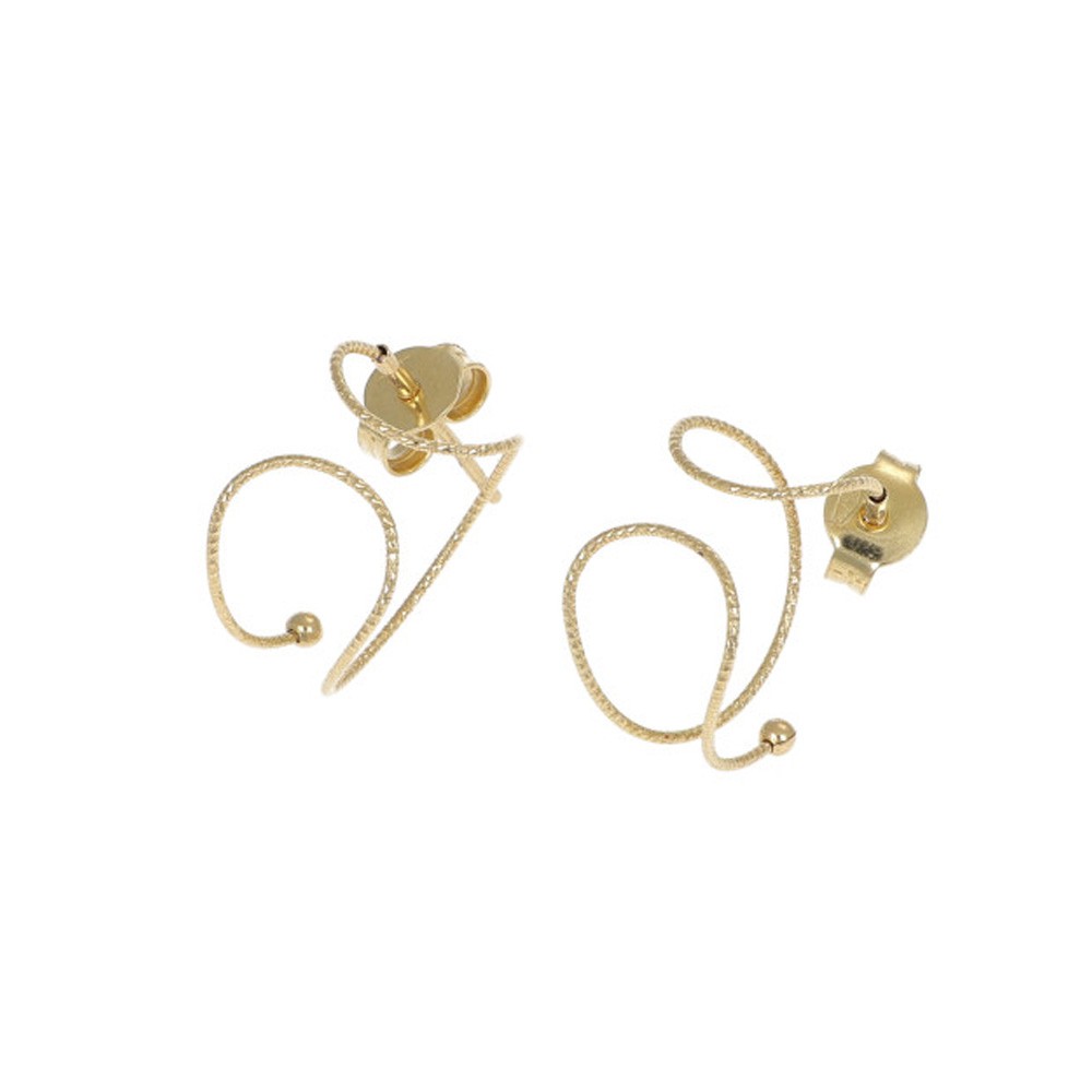 Orecchini Eterna filo d&#039;oro giallo sottile &Oslash; 15 mm MagicWire - MAGICWIRE