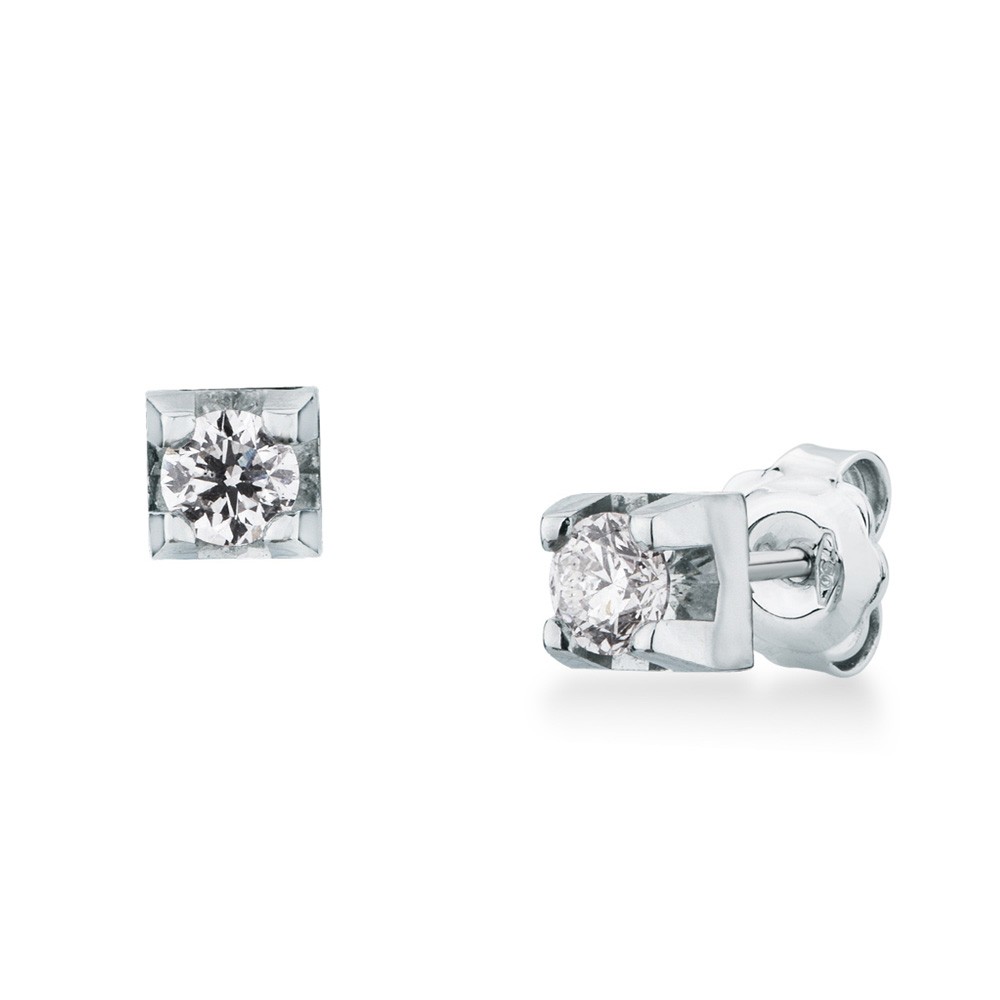 Orecchini punto luce 4 punte con diamanti ~0,48ct totali - MIRCO VISCONTI