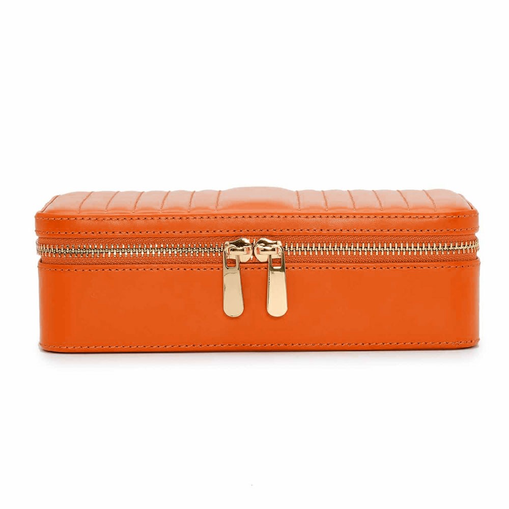  Wolf Medium Zip Jewellery Case - Tangerine - WOLF