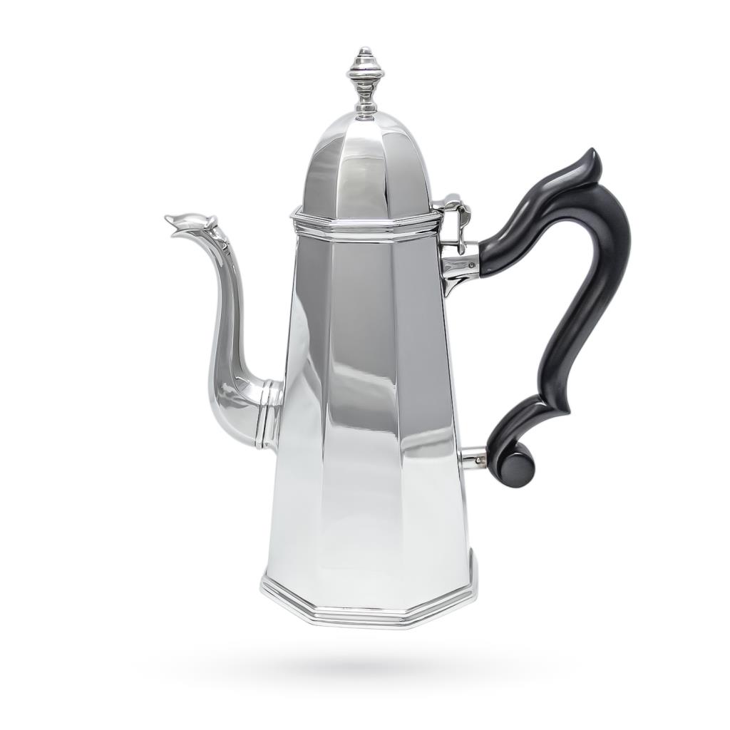  Servizio 4 pezzi caffe tè ottagonale in argento 800 - SCHIAVON