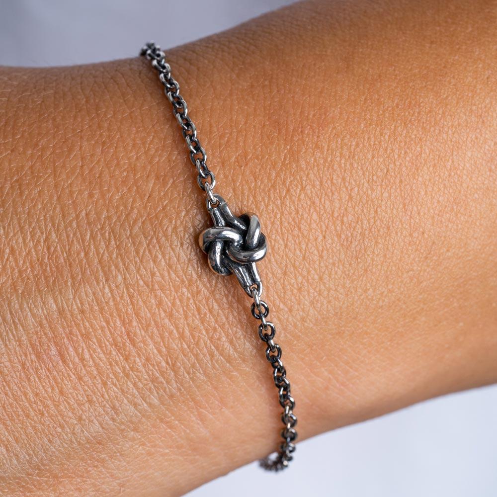 Bracciale catena nodo love argento 925 - VALENTINO DI LEONARDO