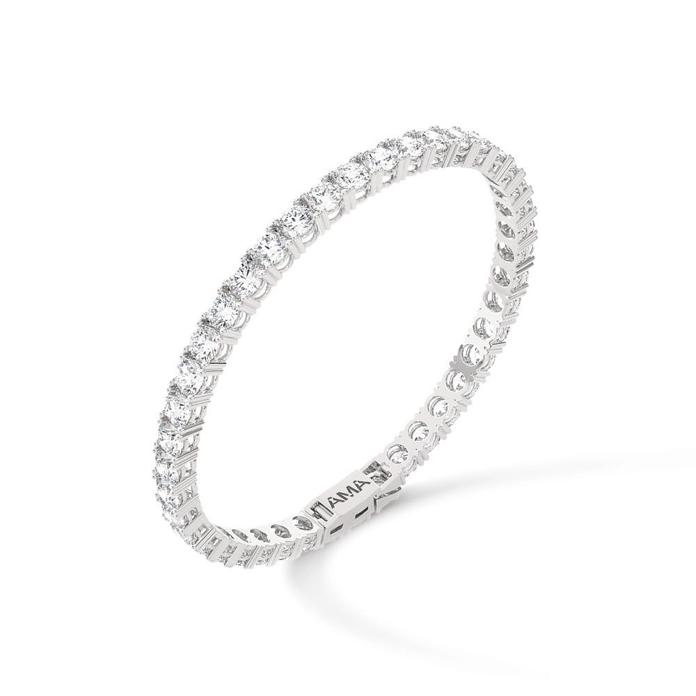  Bracciale tennis oro bianco diamanti 7,20 Carati Lab-Grown 17,5 cm - AMA