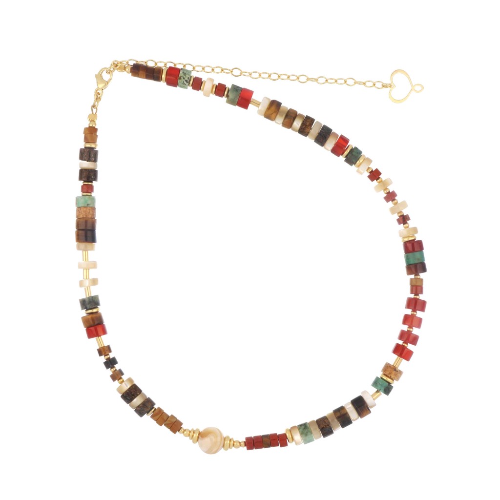 Maman et Sophie GCUSA6SFMP Madreterra Choker in 925 Silver and Gold - MAMAN ET SOPHIE