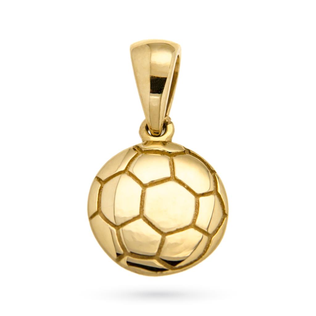 Ciondolo pallone da calcio in oro giallo 18kt - LUSSO ITALIANO