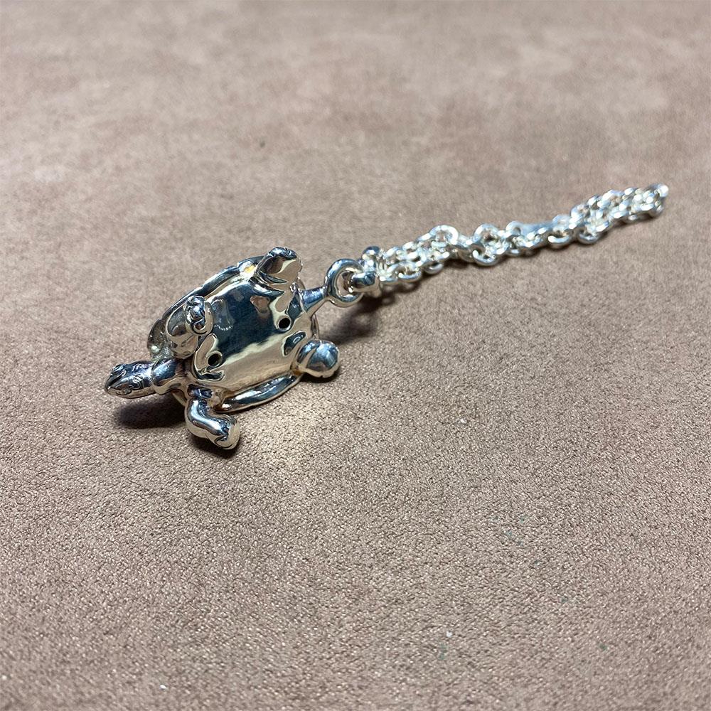  Portachiavi argento 925 tartaruga smaltata - SATURNO