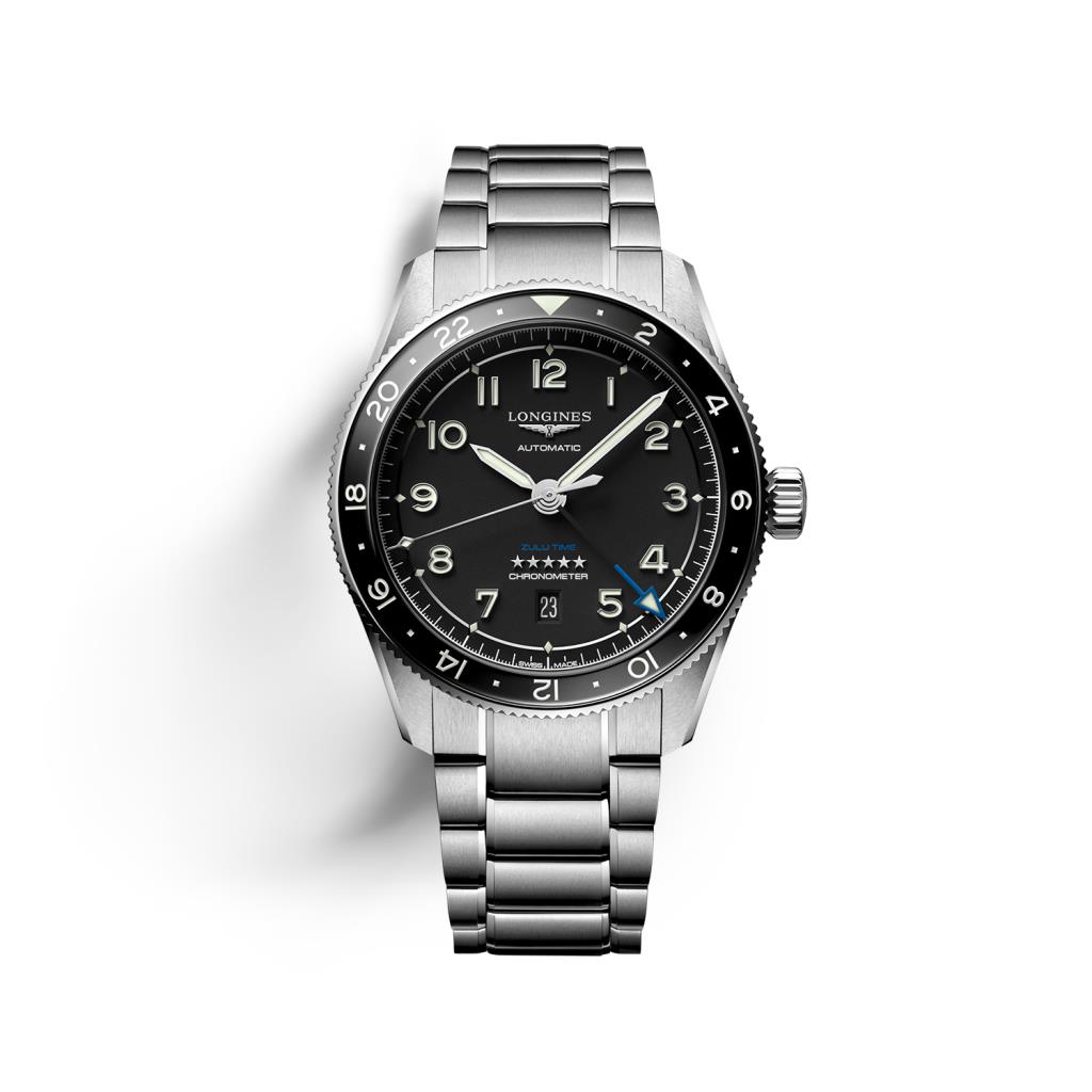 Orologio Longines Zulu di colore nero, in acciaio