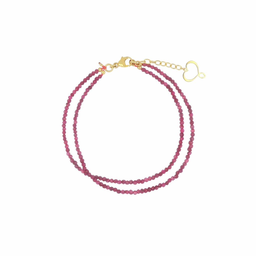 Bracciale Doppio Filo Rubino Maman et Sophie - MAMAN ET SOPHIE