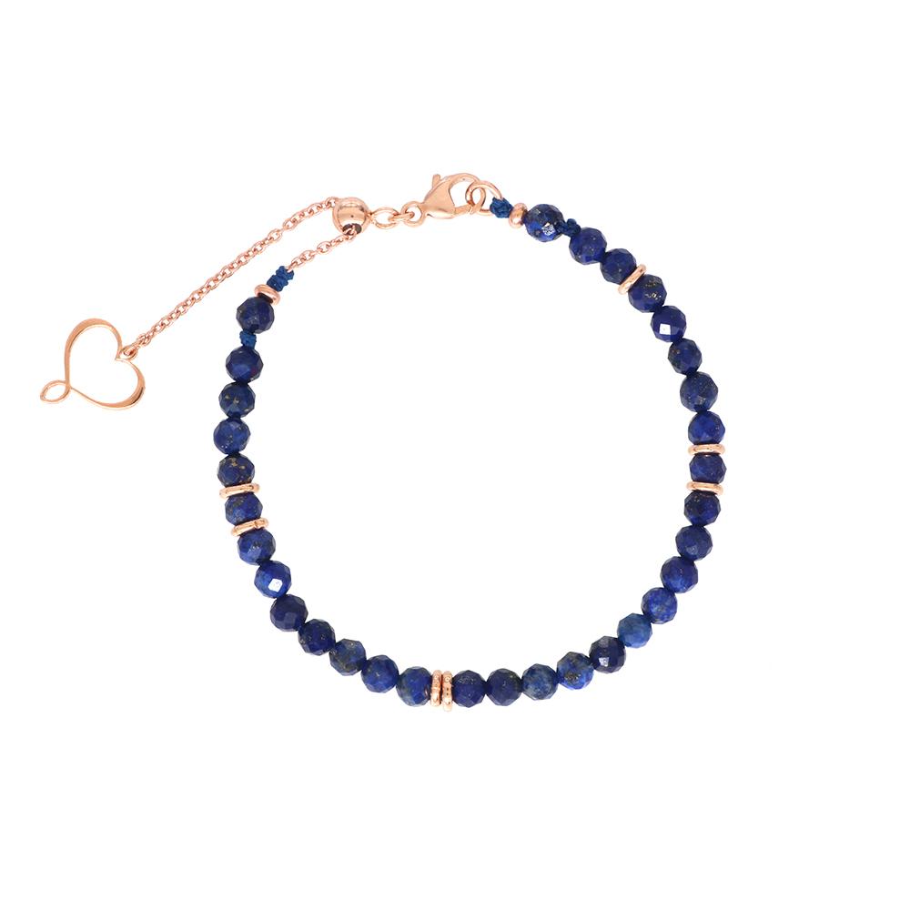 Bracciale filo pietre blu lapis argento rosa Maman et Sophie BPISF3LP - MAMAN ET SOPHIE