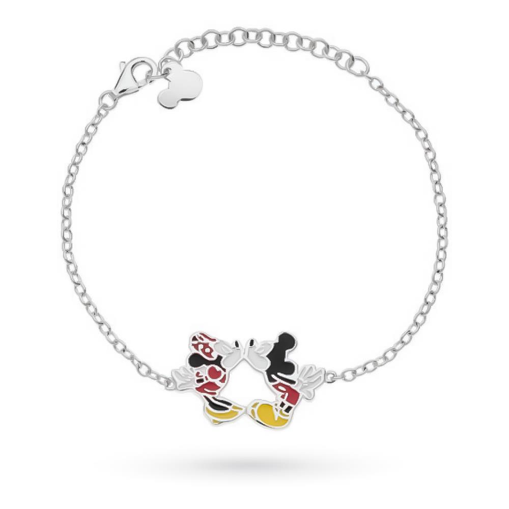 Bracciale per bambini Disney Mickey e Minnie Argento 925 Smalto - DISNEY