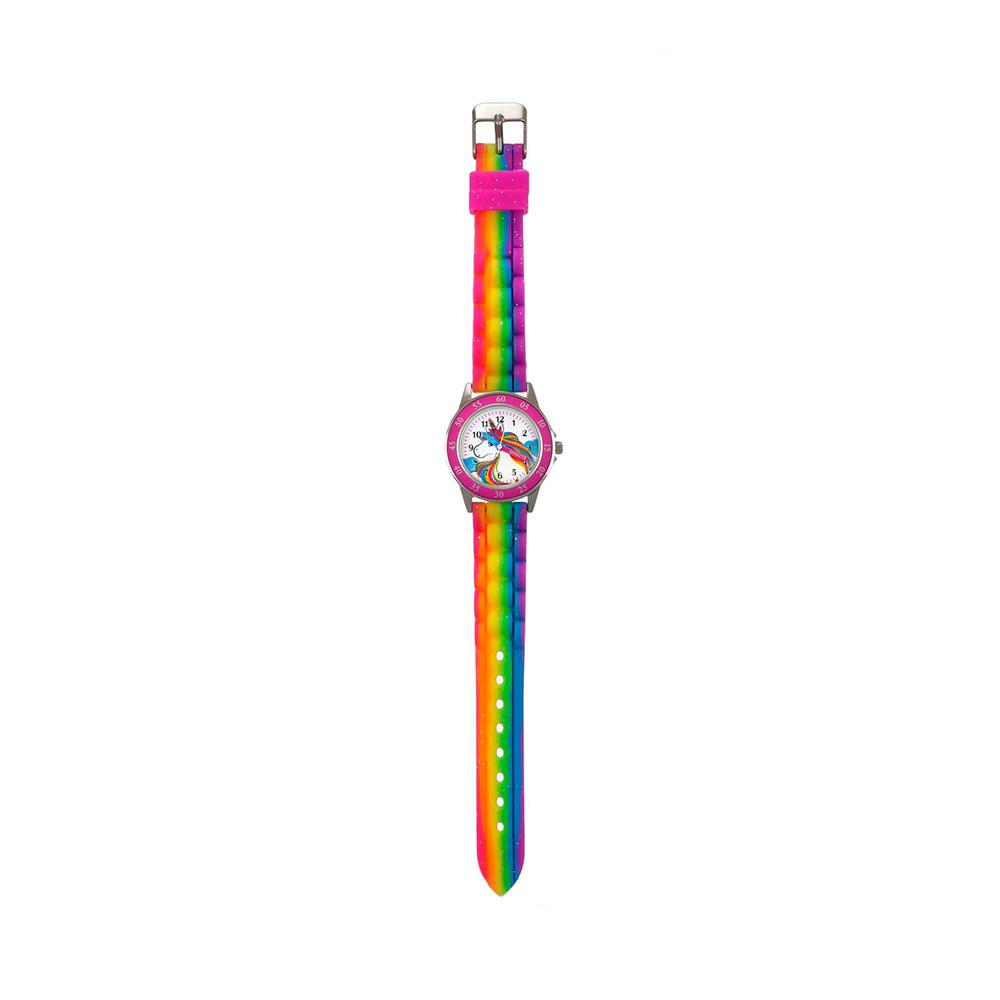  Children's watch Disney Time Teacher Unicorn Rainbow Glitter ACT9008 - DISNEY