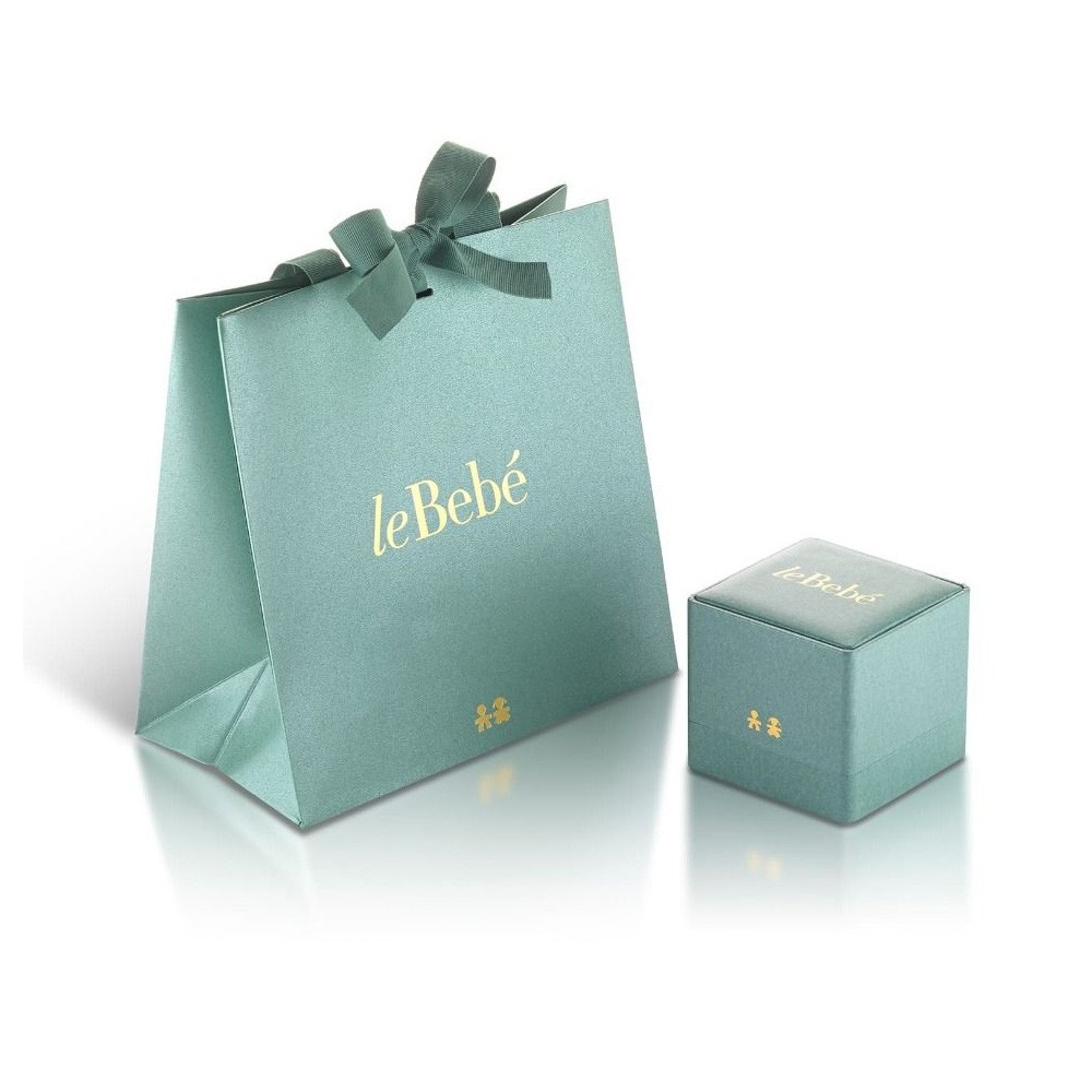  leBebe LBB835 baby girl pearl gold diamond ring size 13 - LE BEBE