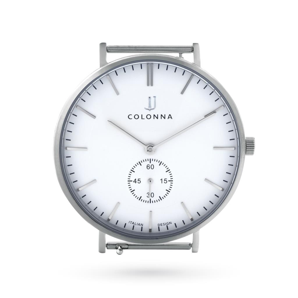 Cassa orologio Colonna ultrapiatto bianco con secondi 41 mm - 