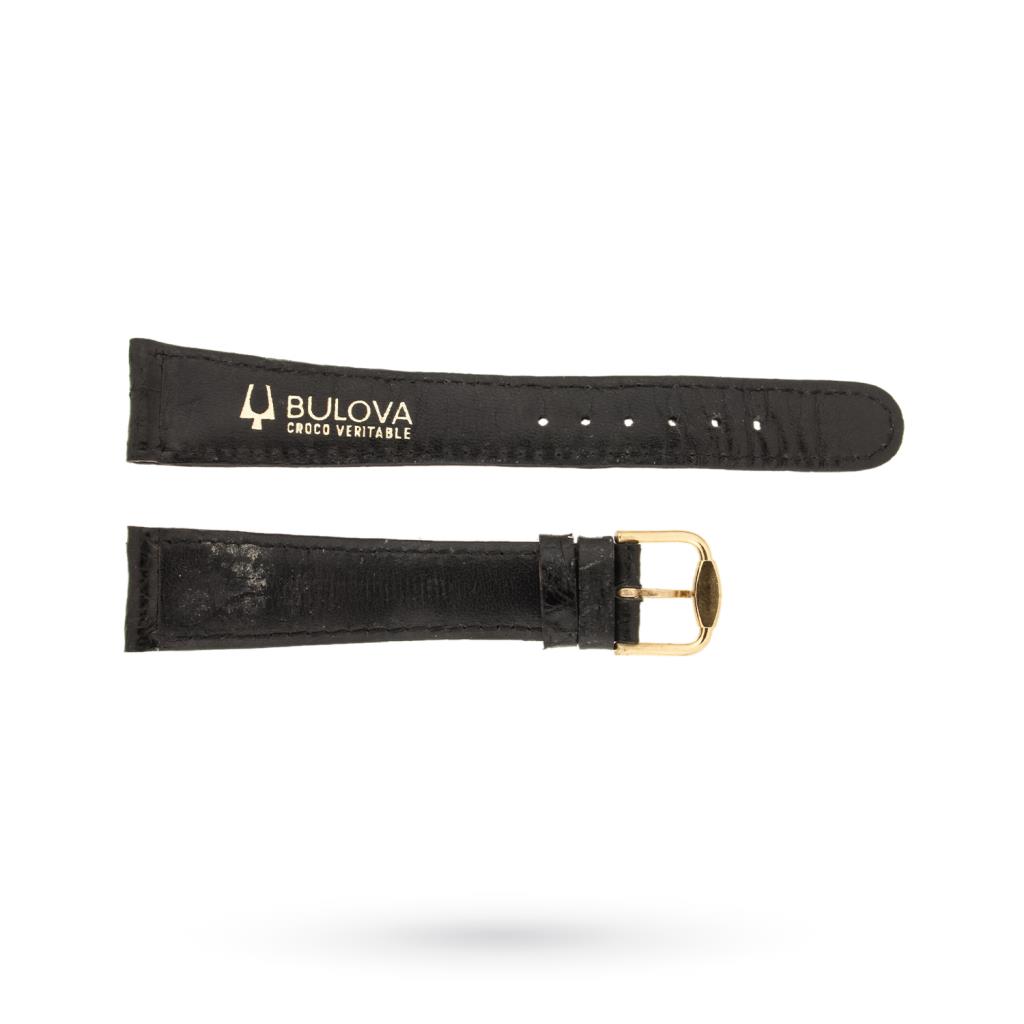  Cinturino originale Bulova coccodrillo nero 18-14mm - BULOVA