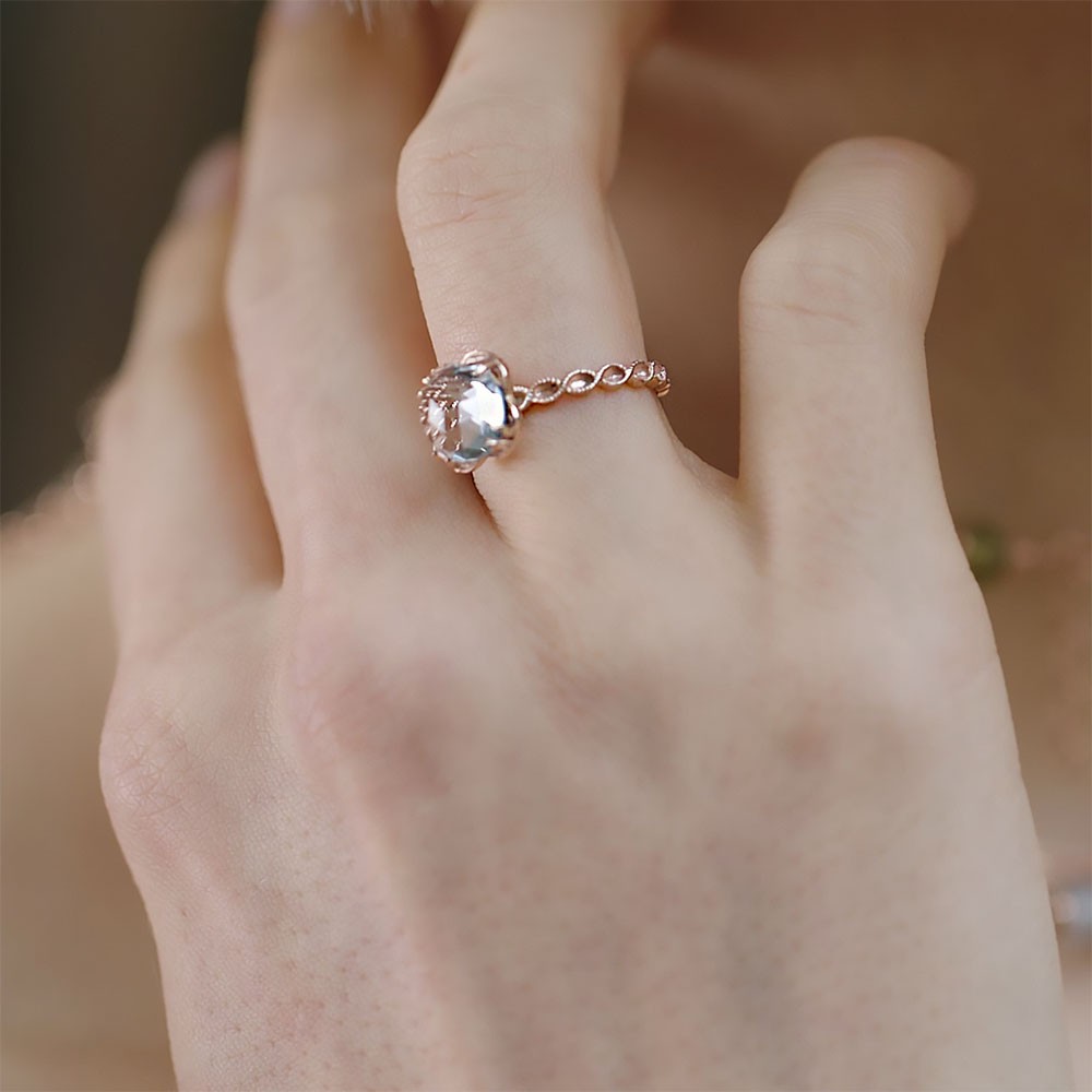 Anello Elisabeth topazio azzurro Maman et Sophie ANBETTA - MAMAN ET SOPHIE