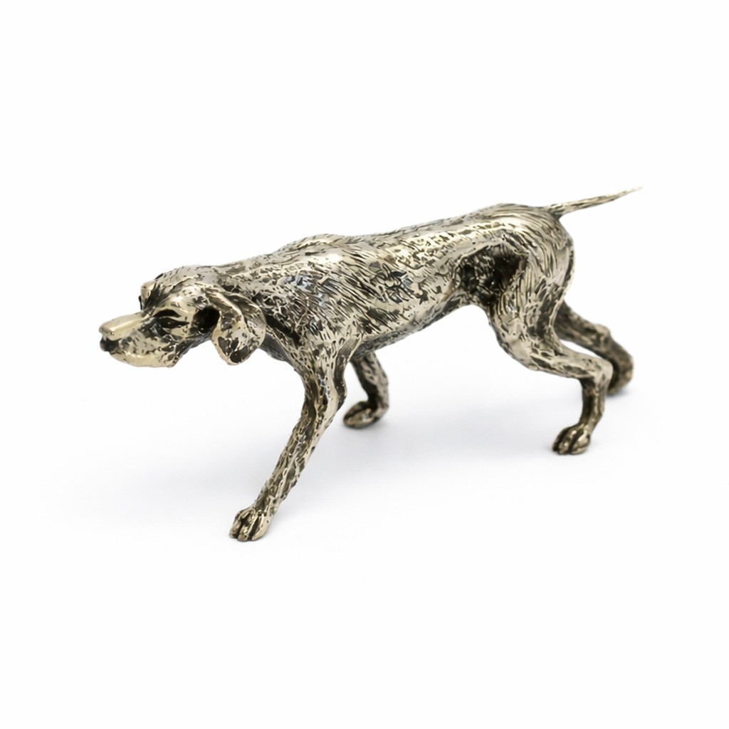 800 silver pointer dog figurine, signed by Roselli - 