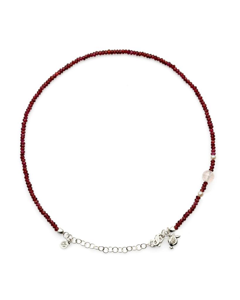  Gabriella Rivalta sterling silver 925 necklace and bracelet with rhodolite - GABRIELLA RIVALTA