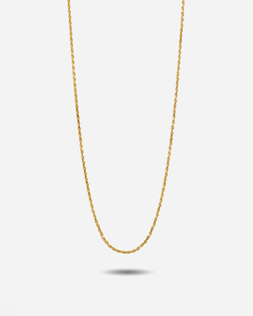  Collana Corda Diamantata 025 in Oro Giallo con Allunghini – Elegante e Regolabile - NOVE25