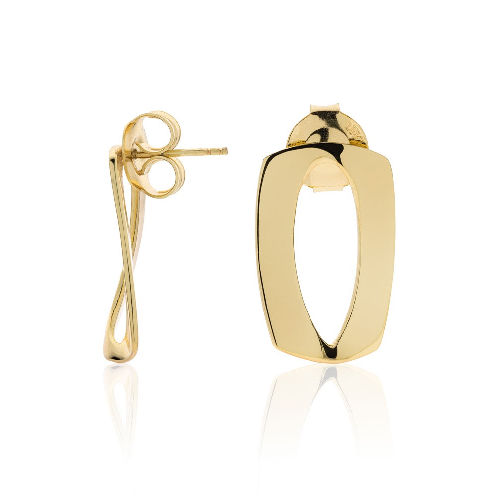 Orecchini Unoaerre 2445 maglia dorata piatta Dinamica - UNOAERRE