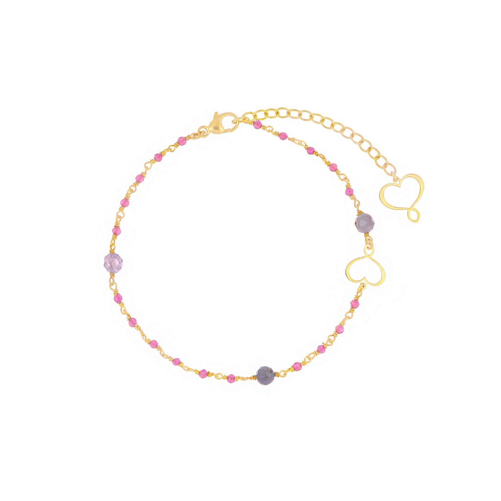 Maman et Sophie BRMES1MSRU Bracelet Rosaries 925 Silver Gold Plated - MAMAN ET SOPHIE