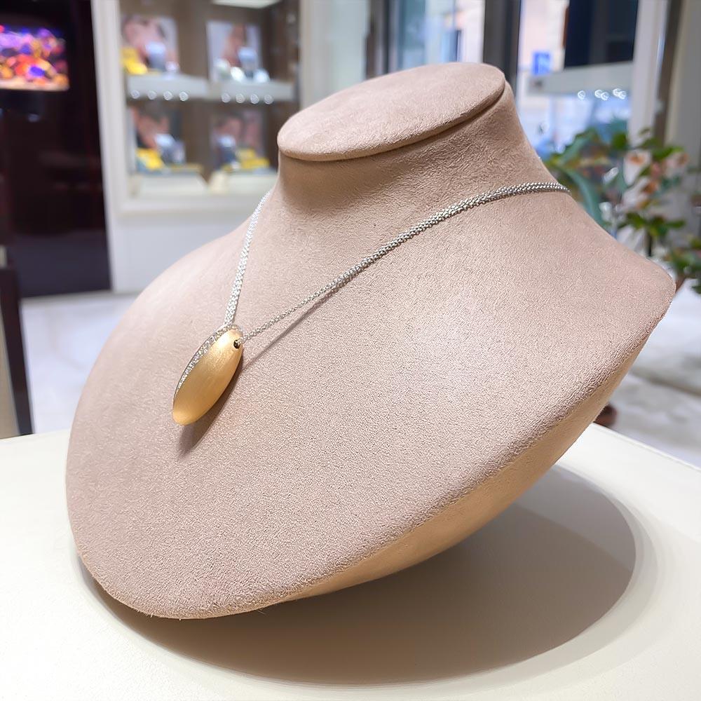  Girocollo Giorgio Visconti pendente bicolore diamanti 0,65ct - GIORGIO VISCONTI