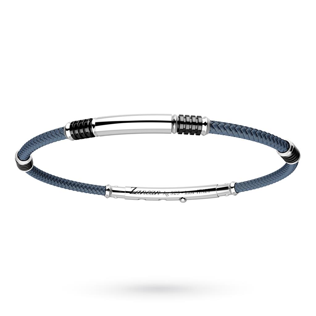 Zancan EXB576-AV bracelet in silver and kevlar - ZANCAN